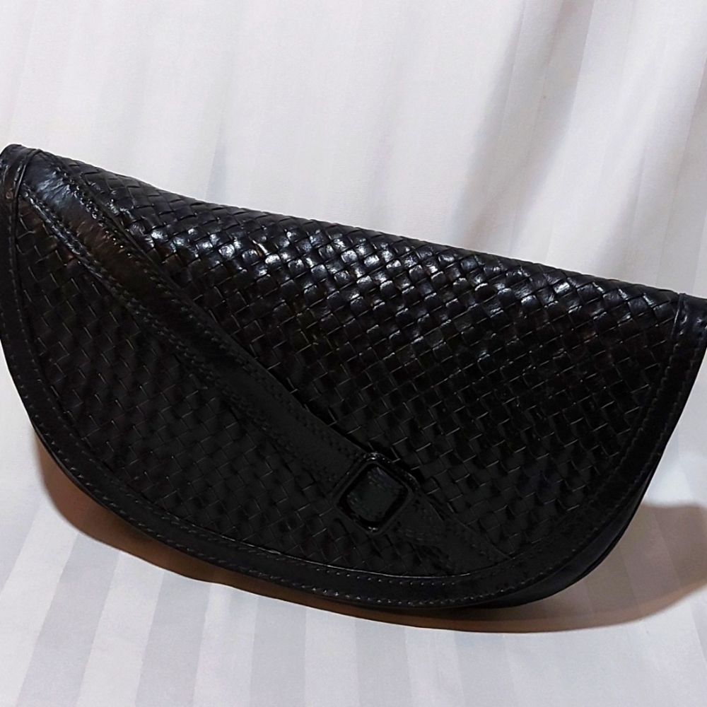 Black Woven Clutch